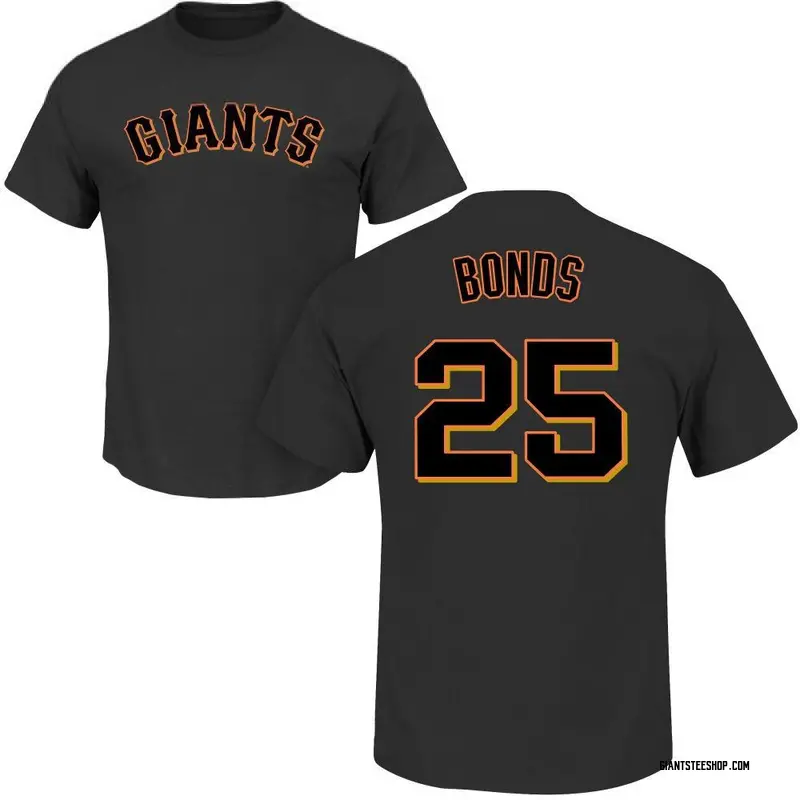 Men's Barry Bonds San Francisco Giants Roster Name & Number T-Shirt - Black