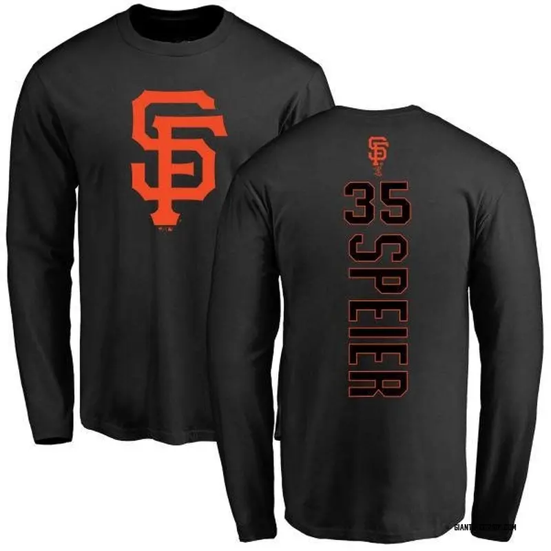 Men's Chris Speier San Francisco Giants Backer Long Sleeve T-Shirt - Black