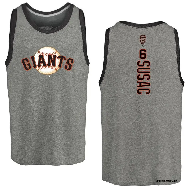 Men's Daniel Susac San Francisco Giants Backer Tri-Blend Tank - Heathered Gray