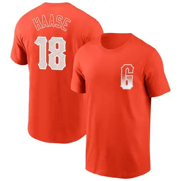 Men's Eric Haase San Francisco Giants Orange City Connect Name & Number T-Shirt