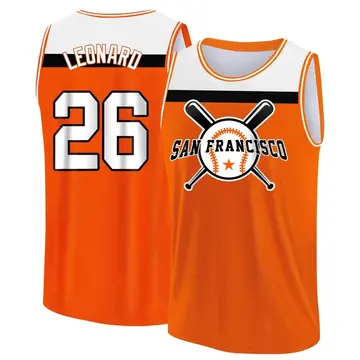 Men's Jeffrey Leonard San Francisco Giants Orange/White Baseball Legend Tank Top
