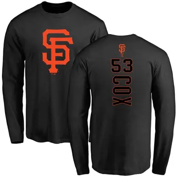 Men's Jonah Cox San Francisco Giants Backer Long Sleeve T-Shirt - Black