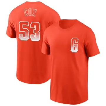 Men's Jonah Cox San Francisco Giants Orange City Connect Name & Number T-Shirt