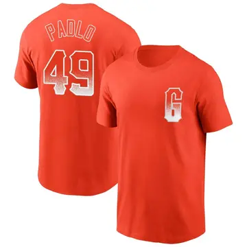 Men's Kevin Padlo San Francisco Giants Orange City Connect Name & Number T-Shirt