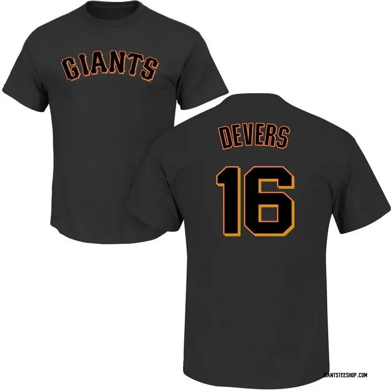 Men's Rafael Devers San Francisco Giants Roster Name & Number T-Shirt - Black