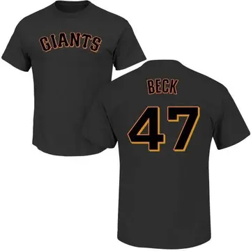 Men's Rod Beck San Francisco Giants Roster Name & Number T-Shirt - Black