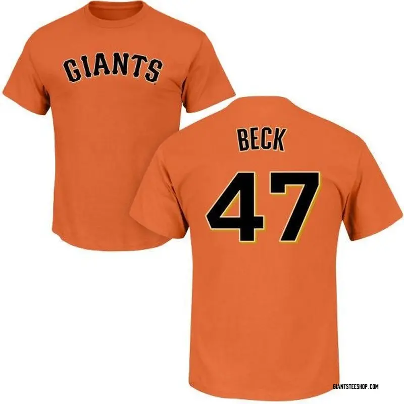 Men's Rod Beck San Francisco Giants Roster Name & Number T-Shirt - Orange