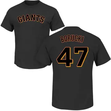 Men's Ryan Borucki San Francisco Giants Roster Name & Number T-Shirt - Black