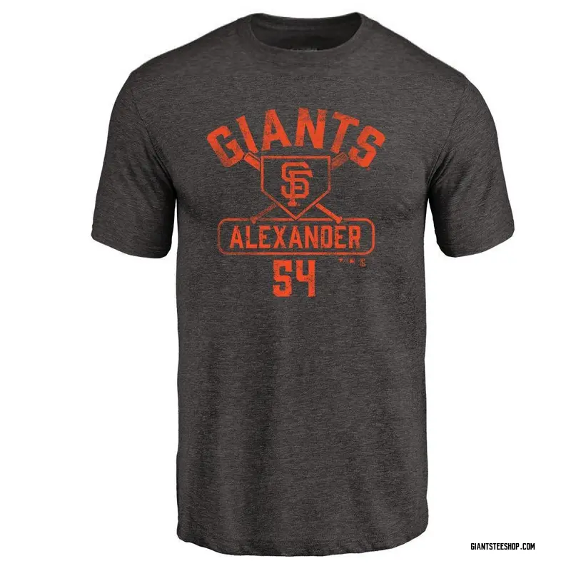 Men's Scott Alexander San Francisco Giants Base Runner Tri-Blend T-Shirt - Black