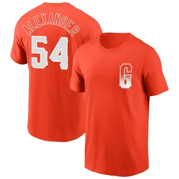 Men's Scott Alexander San Francisco Giants Orange City Connect Name & Number T-Shirt