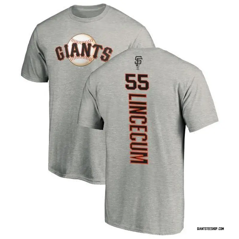 Men's Tim Lincecum San Francisco Giants Backer T-Shirt - Ash