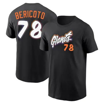 Men's Victor Bericoto San Francisco Giants Black 2025 City Connect Fuse Name & Number T-Shirt