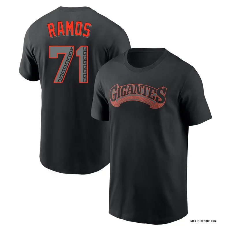 Men's Wilkin Ramos San Francisco Giants Black Alternate Name & Number T-Shirt