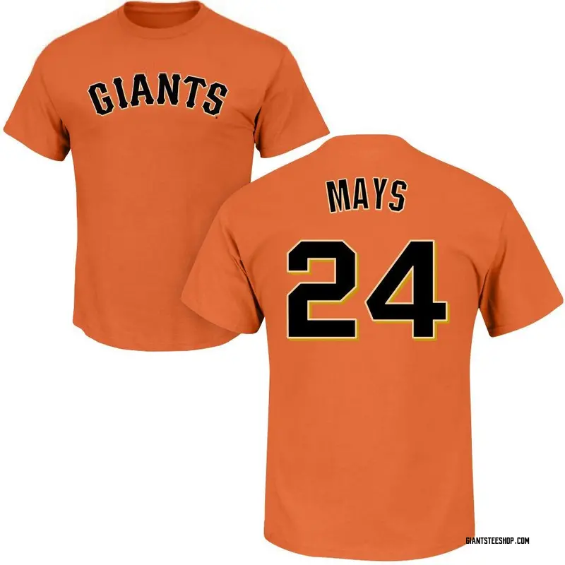 Men's Willie Mays San Francisco Giants Roster Name & Number T-Shirt - Orange