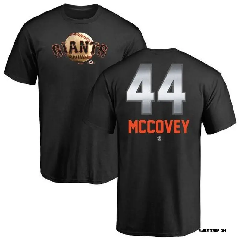 Men's Willie McCovey San Francisco Giants Midnight Mascot T-Shirt - Black