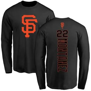 Men's Willie Montanez San Francisco Giants Backer Long Sleeve T-Shirt - Black