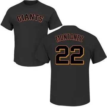 Men's Willie Montanez San Francisco Giants Roster Name & Number T-Shirt - Black