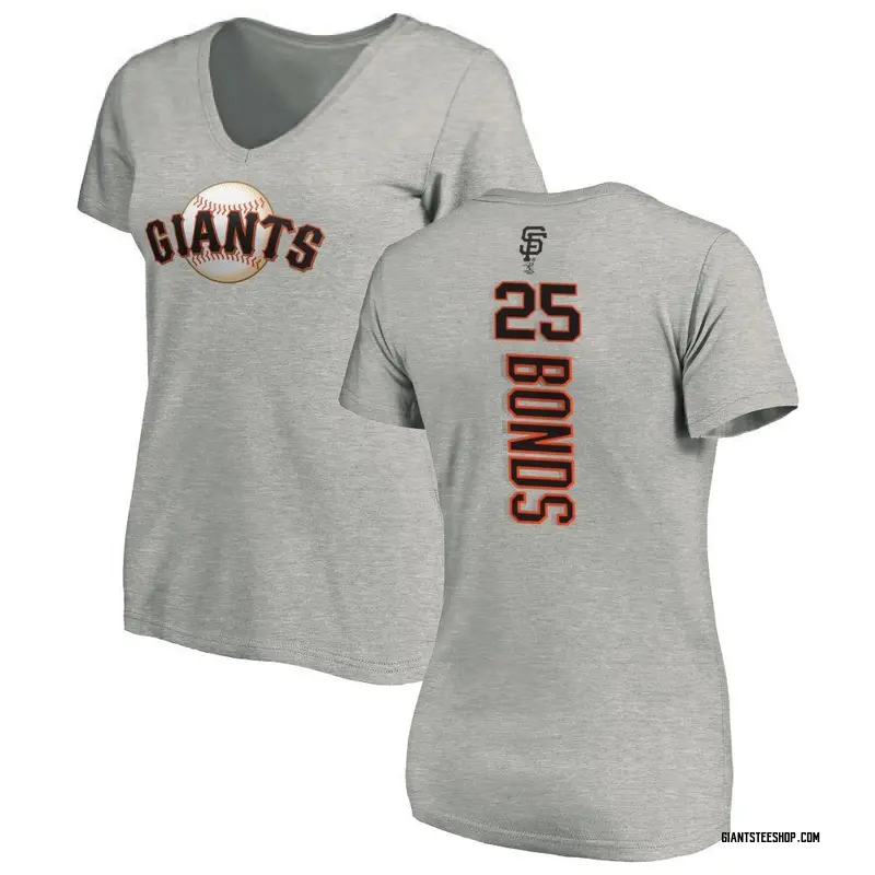 Women's Barry Bonds San Francisco Giants Backer Slim Fit T-Shirt - Ash