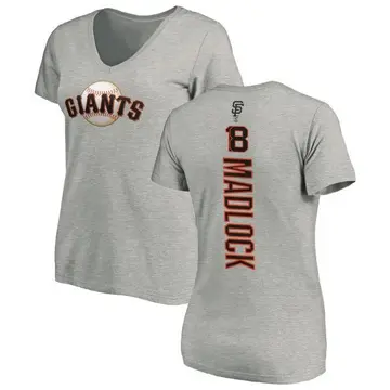 Women's Bill Madlock San Francisco Giants Backer Slim Fit T-Shirt - Ash