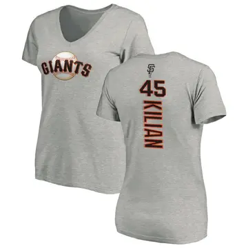 Women's Caleb Kilian San Francisco Giants Backer Slim Fit T-Shirt - Ash