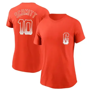 Women's Casey Schmitt San Francisco Giants Orange City Connect Name & Number T-Shirt