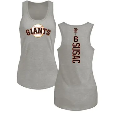 Women's Daniel Susac San Francisco Giants Backer Tri-Blend Tank Top - Ash