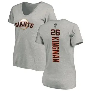 Women's Dave Kingman San Francisco Giants Backer Slim Fit T-Shirt - Ash