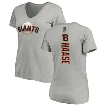 Women's Eric Haase San Francisco Giants Backer Slim Fit T-Shirt - Ash