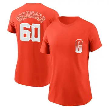 Women's Hayden Birdsong San Francisco Giants Orange City Connect Name & Number T-Shirt