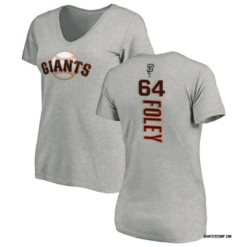 Women's Jason Foley San Francisco Giants Backer Slim Fit T-Shirt - Ash