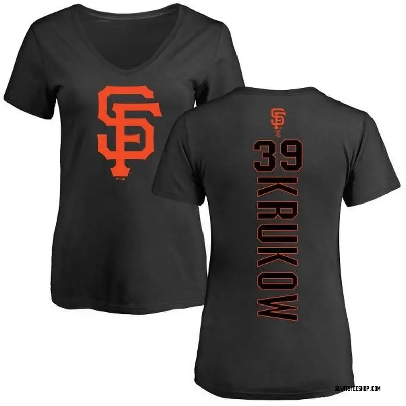 Women's Mike Krukow San Francisco Giants Backer Slim Fit T-Shirt - Black