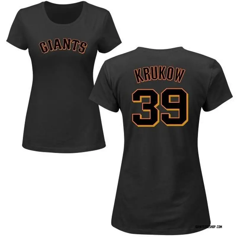 Women's Mike Krukow San Francisco Giants Roster Name & Number T-Shirt - Black