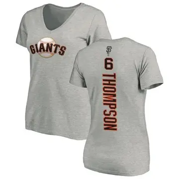 Women's Robby Thompson San Francisco Giants Backer Slim Fit T-Shirt - Ash