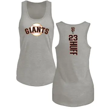 Women's Sam Huff San Francisco Giants Backer Tri-Blend Tank Top - Ash