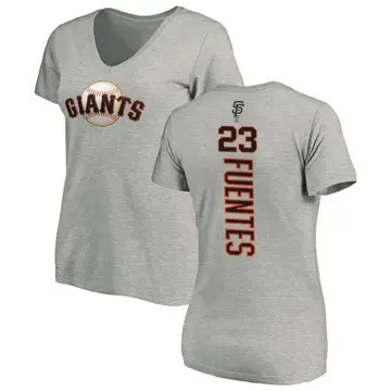Women's Tito Fuentes San Francisco Giants Backer Slim Fit T-Shirt - Ash