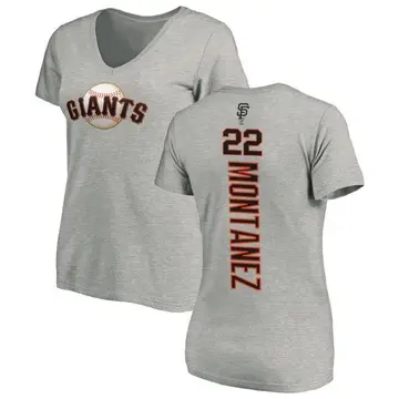 Women's Willie Montanez San Francisco Giants Backer Slim Fit T-Shirt - Ash