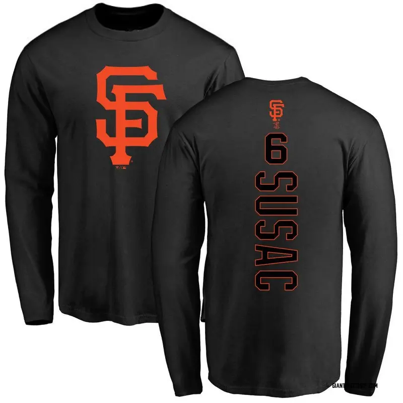 Youth Daniel Susac San Francisco Giants Backer Long Sleeve T-Shirt - Black