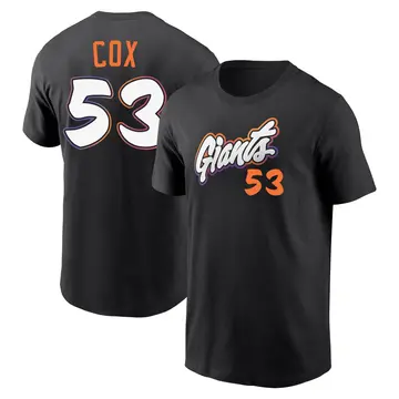 Youth Jonah Cox San Francisco Giants Black 2025 City Connect Fuse Name & Number T-Shirt