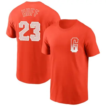 Youth Sam Huff San Francisco Giants Orange City Connect Name & Number T-Shirt